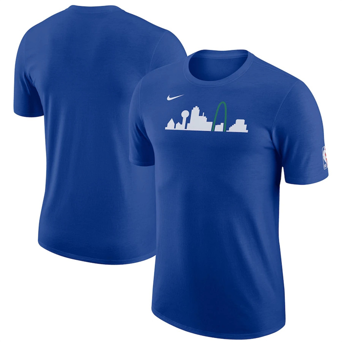 Men's Dallas Mavericks Royal 2022/23 City Edition Essential Warmup T-Shirt